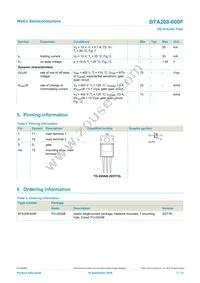 BTA208-600F Datasheet Page 2