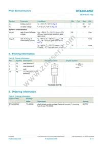 BTA208-800E Datasheet Page 2