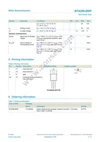 BTA208-800F Datasheet Page 2