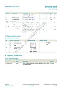 BTA208S-600D Datasheet Page 2
