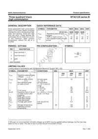 BTA212X-600B Datasheet Page 2