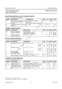 BTA212X-600B Datasheet Page 3