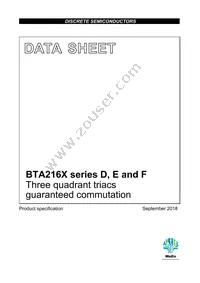 BTA212X-600D Datasheet Cover