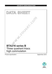 BTA216-600B/DG Datasheet Cover