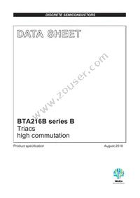 BTA216B-600B Datasheet Cover