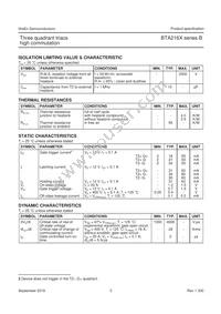 BTA216X-600B Datasheet Page 3