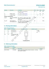BTA310-600C Datasheet Page 2