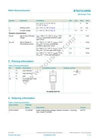 BTA312-600D/DG Datasheet Page 2