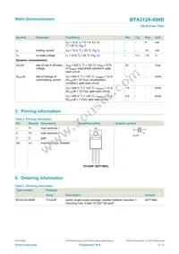 BTA312X-600D Datasheet Page 2