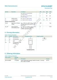 BTA316-600BT Datasheet Page 2