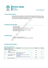 BTA41-800BQ Datasheet Cover