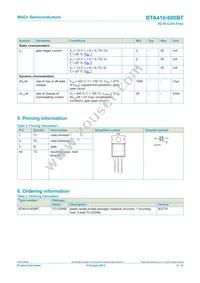 BTA410-600BT Datasheet Page 2