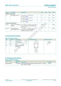 BTA410-600CT Datasheet Page 2