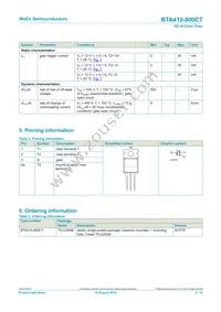BTA410-800CT Datasheet Page 2