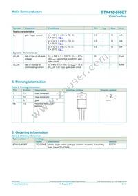 BTA410-800ET Datasheet Page 2