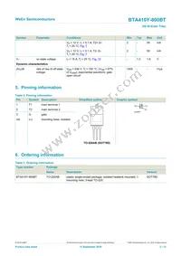 BTA410Y-800BT Datasheet Page 2