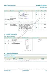 BTA410Y-800ET Datasheet Page 2