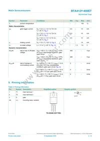 BTA412Y-600ETQ Datasheet Page 2