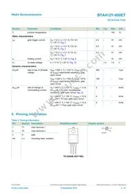 BTA412Y-800ETQ Datasheet Page 2