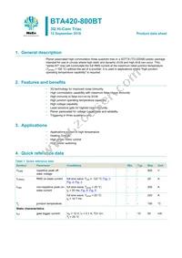 BTA420-800BT Datasheet Cover