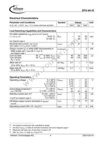 BTS441RSBKSA1 Datasheet Page 4