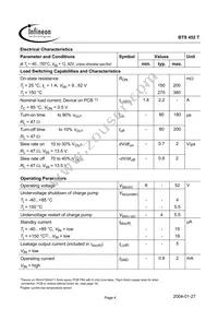 BTS452TT Datasheet Page 4