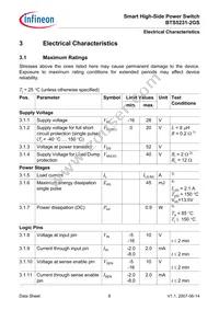 BTS52312GSXUMA1 Datasheet Page 8
