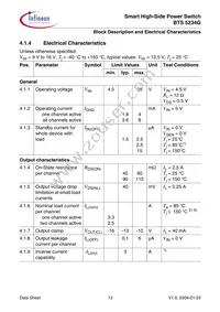 BTS5234GXUMA1 Datasheet Page 13
