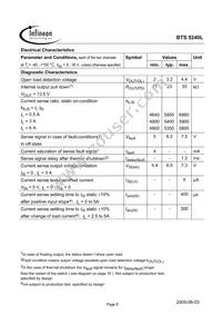 BTS5240LNT Datasheet Page 8
