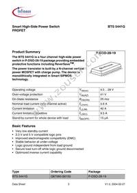 BTS5441G Datasheet Page 3