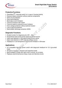 BTS5441G Datasheet Page 4