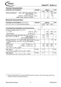 BTS611L1 E3128A Datasheet Page 3