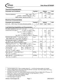 BTS650P E3180A Datasheet Page 3