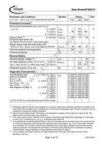BTS6510B Datasheet Page 5
