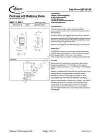 BTS6510B Datasheet Page 15