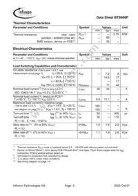 BTS660P E3180A Datasheet Page 3