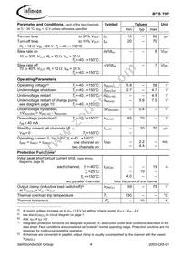 BTS707 Datasheet Page 4