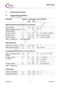BTS7710GNUMA1 Datasheet Page 7