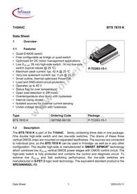 BTS7810KNTMA1 Datasheet Cover