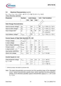 BTS7811KDTMA1 Datasheet Page 14