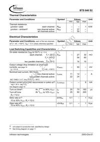 BTS840S2 Datasheet Page 4