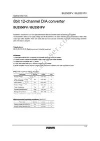 BU2501FV-E2 Datasheet Cover