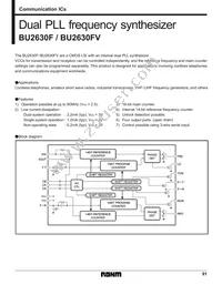 BU2630F-E2 Datasheet Cover