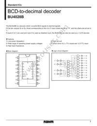 BU4028B Datasheet Cover