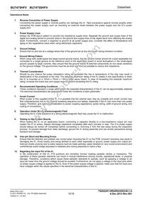 BU7475SHFV-TR Datasheet Page 15