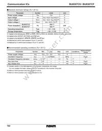 BU8307CF-E2 Datasheet Page 2