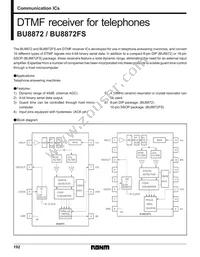 BU8872FS-E2 Datasheet Cover