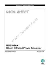 BUJ103AX Datasheet Cover