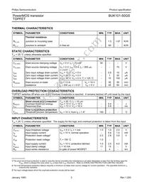 BUK101-50GS Datasheet Page 3