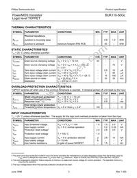 BUK110-50GL Datasheet Page 3